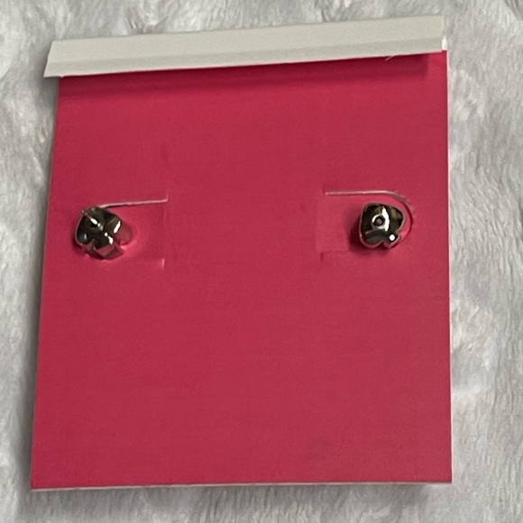 Kate Spade Silver Glitter Mini Huggies Earrings - Picture 4 of 4